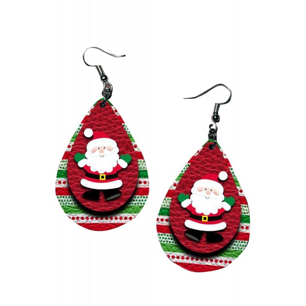 Santa Claus Double Layer Earrings