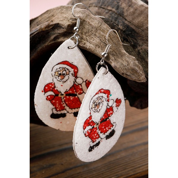 Santa Claus Snowflake Print Earring