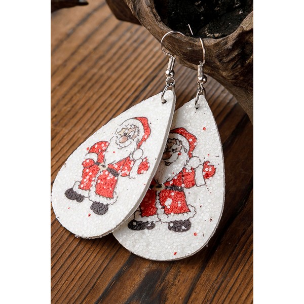 Santa Claus Snowflake Print Earring