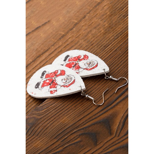 Santa Claus Snowflake Print Earring