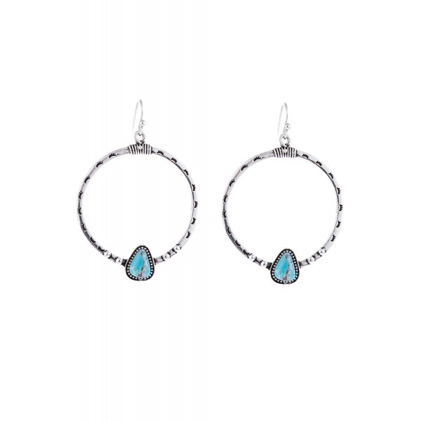 Turquoise Dangle Drop Hook Earrings