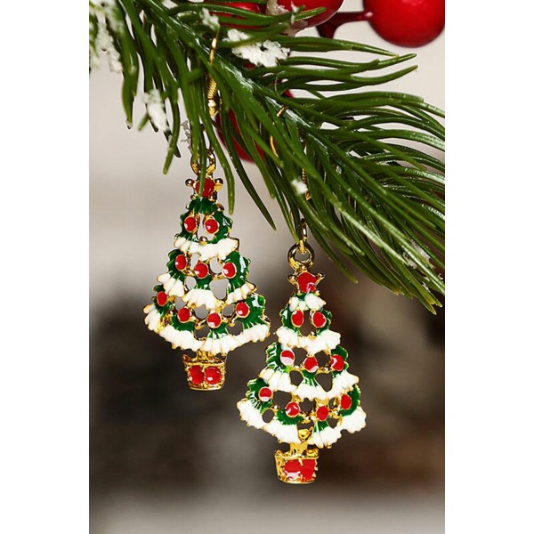 Christmas Tree Hook Earrings