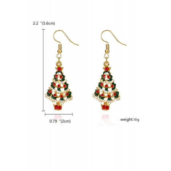 Christmas Tree Hook Earrings