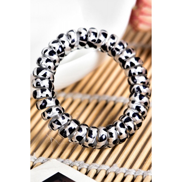 Gray Leopard Print Telephone Wire Hair Band