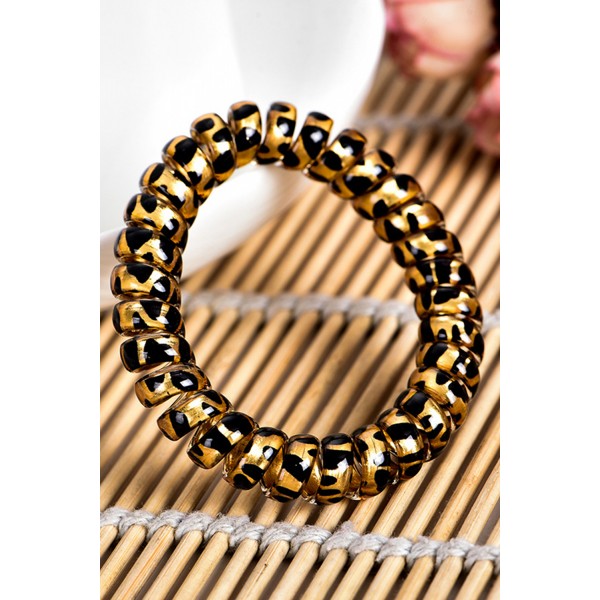 Brown Leopard Print Telephone Wire Hair Band