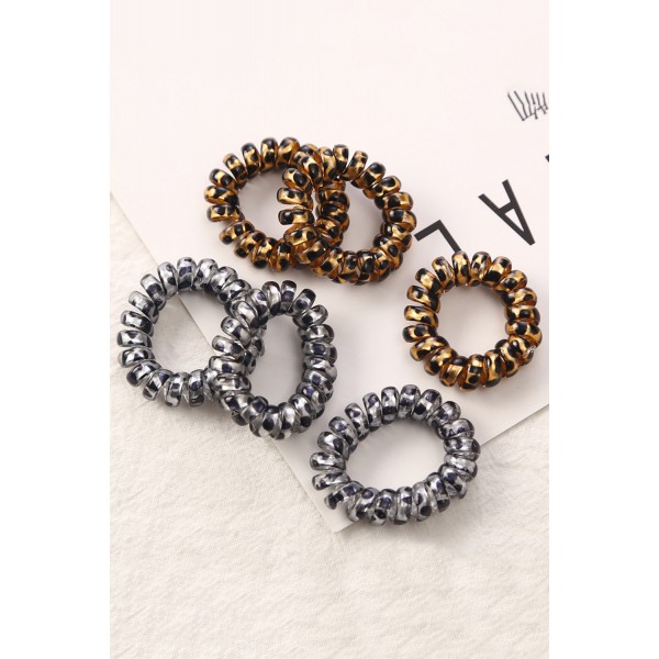 Brown Leopard Print Telephone Wire Hair Band