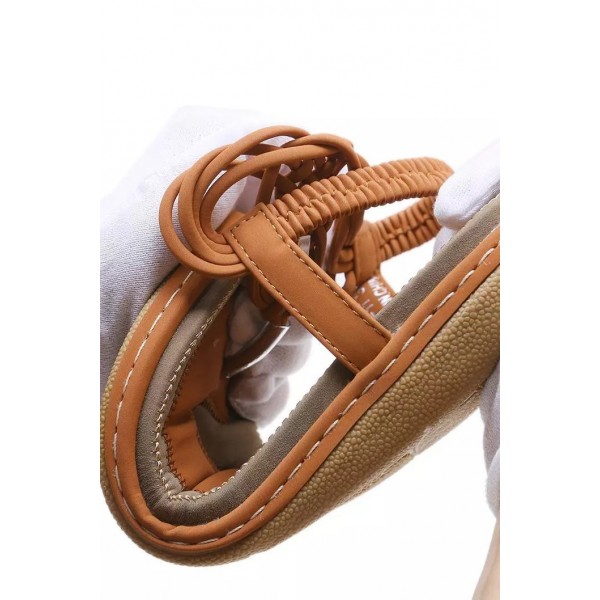 Metal Braided Flat Sandals