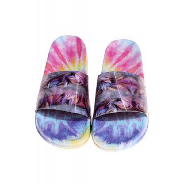 Purple Tie Dye Slide Sandals
