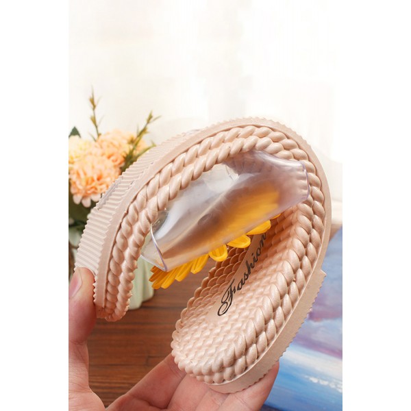 Fashion Sunflower Woven Sandals