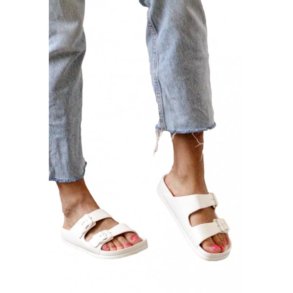 White Girl Buckle Sandals