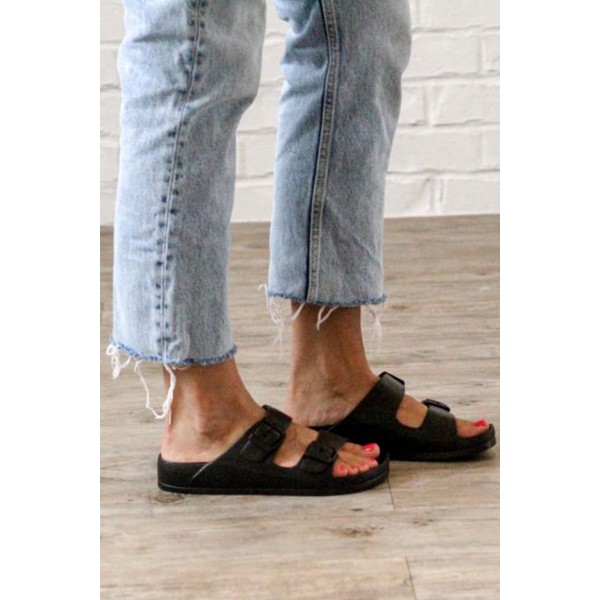 Black Girl Buckle Sandals