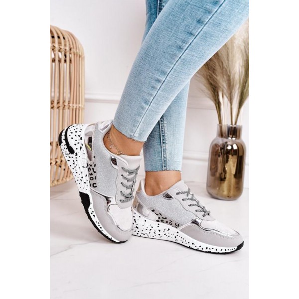 Leopard Print Lace-up Sneakers