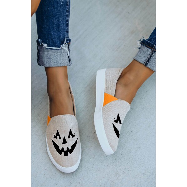 Jack O Lantern Halloween Pumpkin Slip-on Sneak