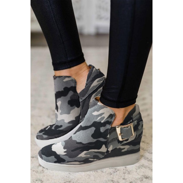 Camouflage Sneaker Wedge