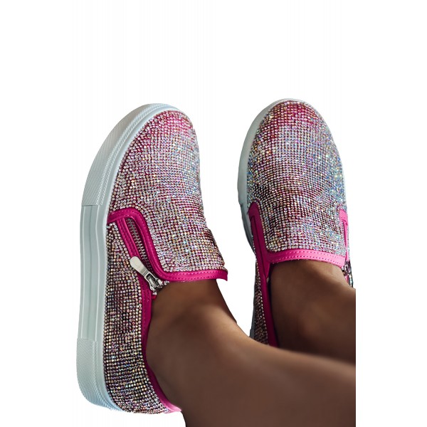 Rose Rhinestone Sneakers