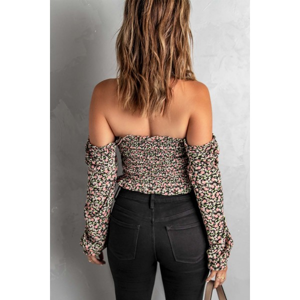 Floral Smocked Crop Top