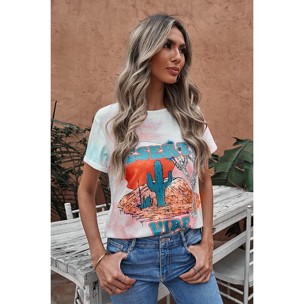 DESERT VIBES Tie-dye Crop Top
