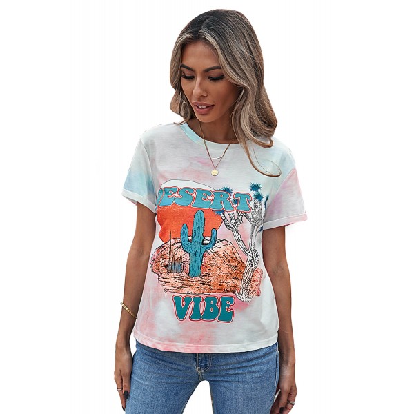 DESERT VIBES Tie-dye Crop Top