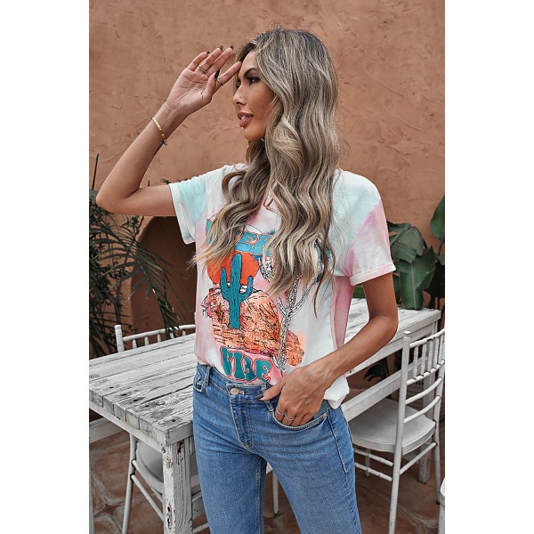 DESERT VIBES Tie-dye Crop Top