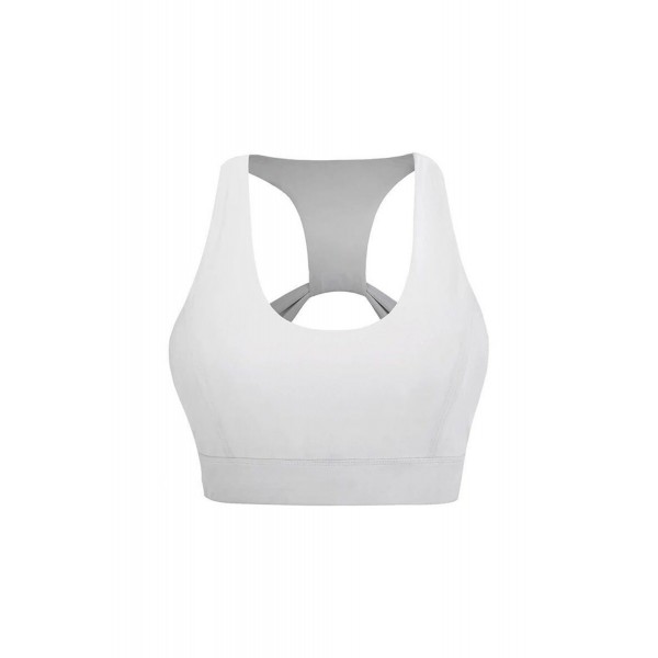 White Athletic Push Up Sports Bra