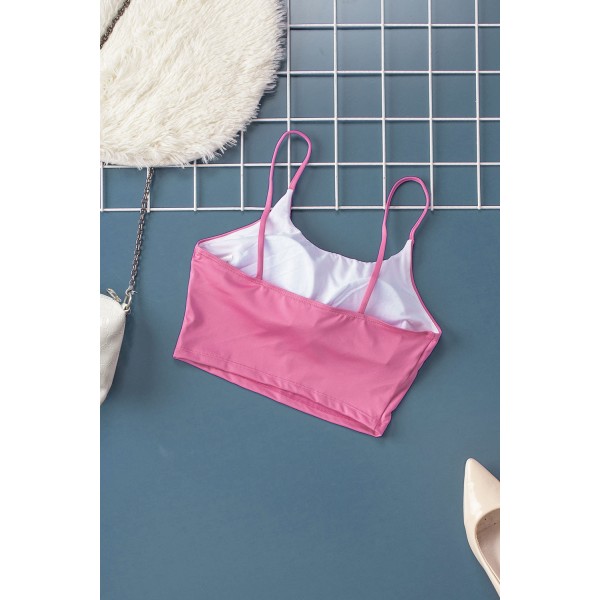 Pink Wireless Seamless Sport Yoga Bra Crop Tank