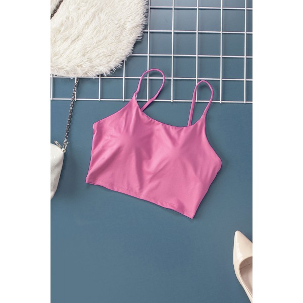 Pink Wireless Seamless Sport Yoga Bra Crop Tank