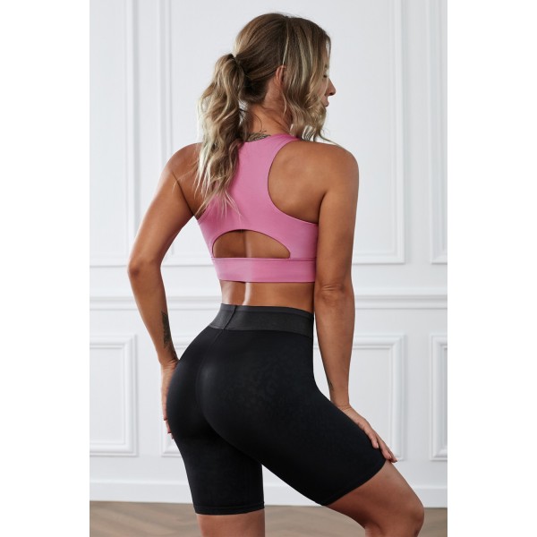 Pink Wireless Performance Knitted Sports Bra