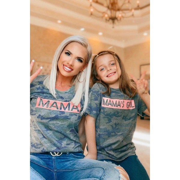 MAMA Camo Print T-shirt