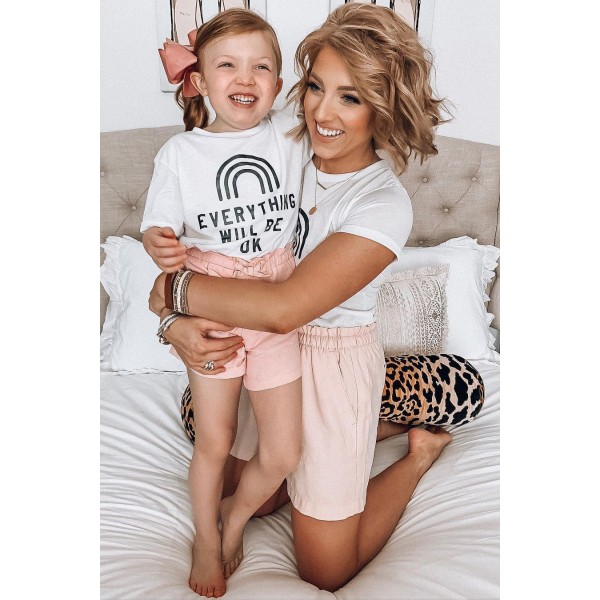 EVERYTHING WILL BE OK Graphic White Tee