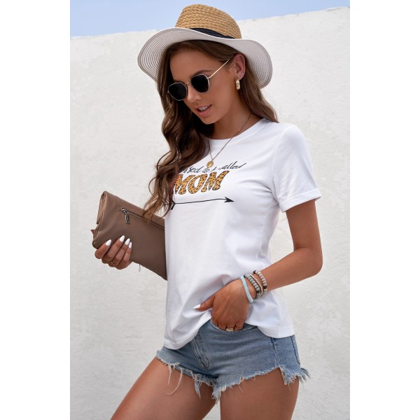 Blessed to be called Mom Graphic White T-shirt