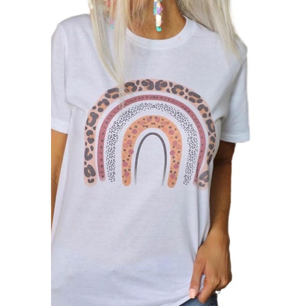 White Rainbow Graphic Tee