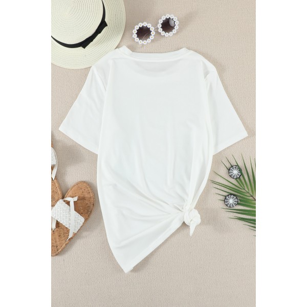 White Be Kind Heart O-Neck T-shirt