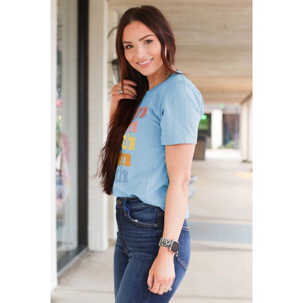 Faith Graphic Blue Tee