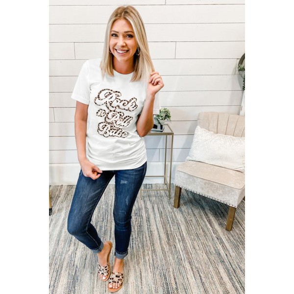 Rock N Roll Babe Leopard Graphic Tee