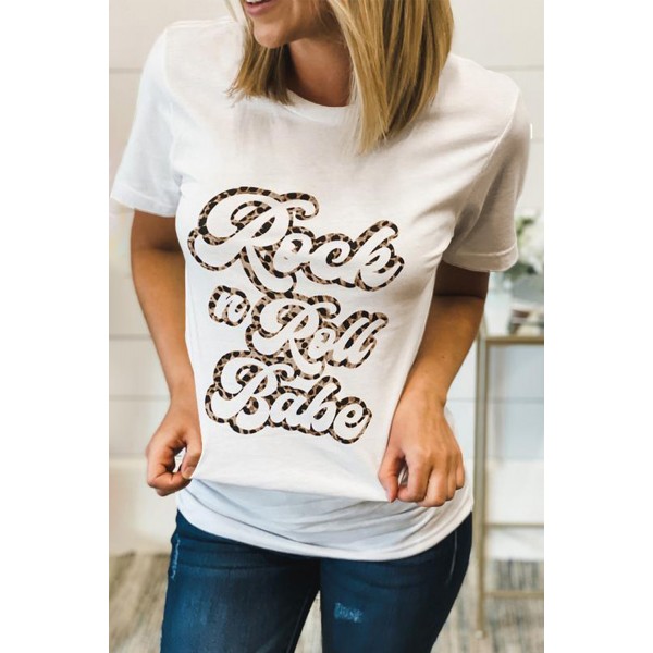 Rock N Roll Babe Leopard Graphic Tee