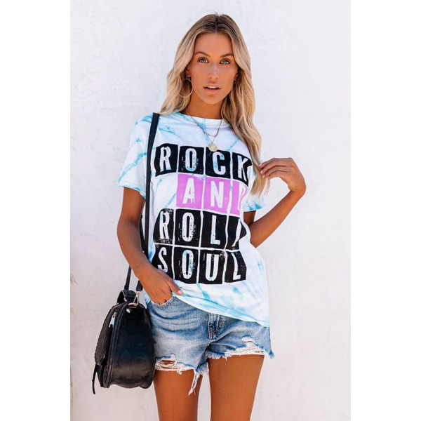 ROCK AND ROLL SOUL Tie-dye Tee