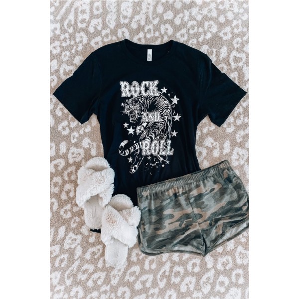 Black Rock N Roll Star Graphic Tee