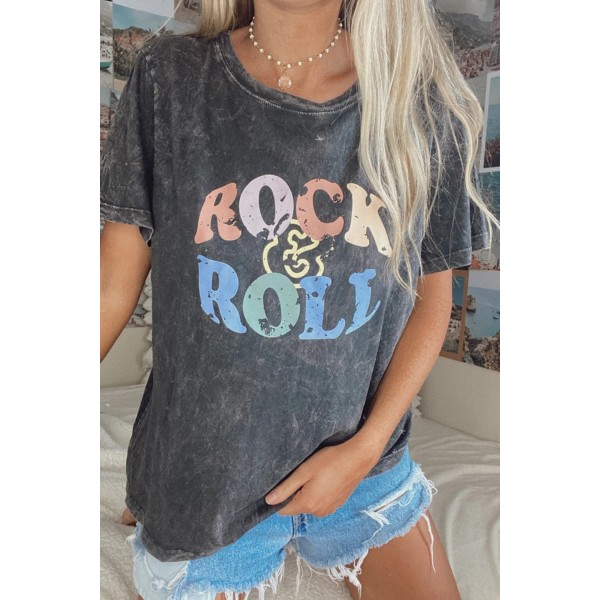 Retro ROCK&ROLL Graphic Tee