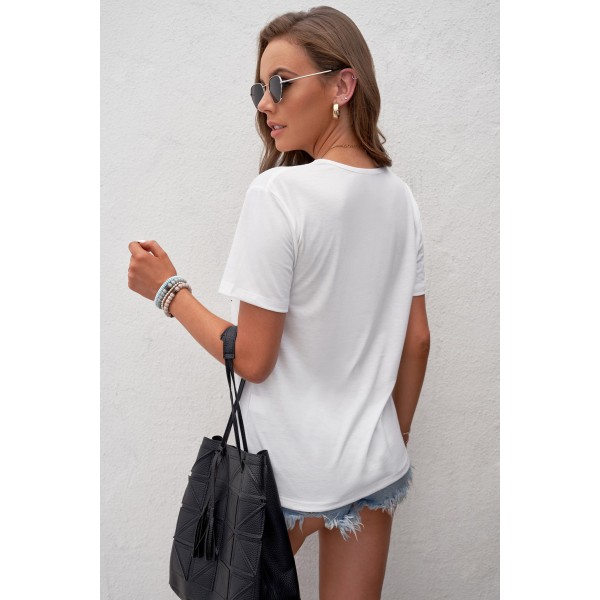 White DREAMER Angel Wings Graphic Tee