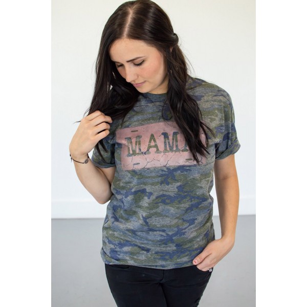 MAMA Graphic Camo Tee