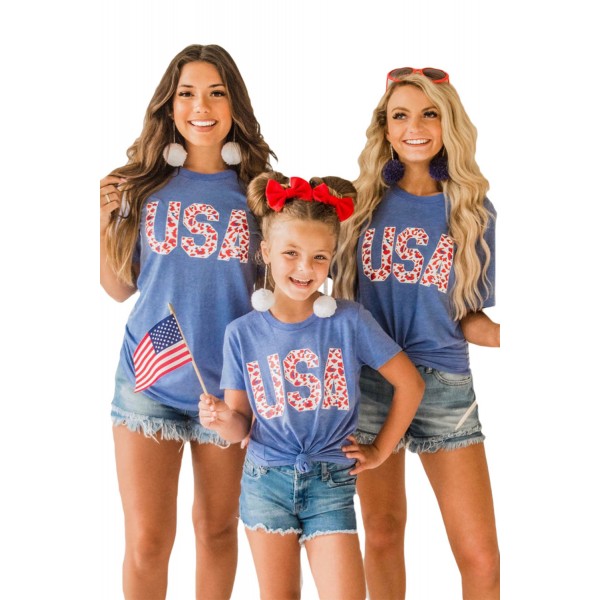 USA Leopard Print T-Shirt