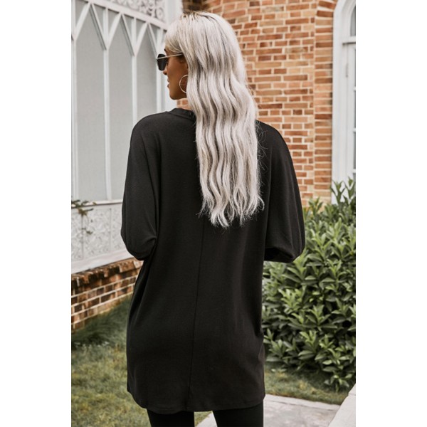 Daisy Butterfly Print Long Sleeve Tunic Top