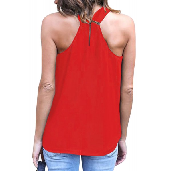 Red Athena Drape Wrapped Tank Top