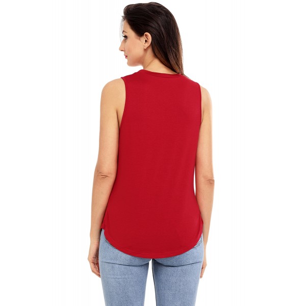 Wine Laser Cut Detail Tank Top