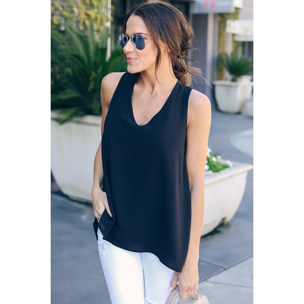 Black Sexy Summer Essential Tank Top